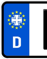 2x sticker iron cross skull