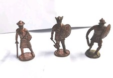 Lotto 3 Soldatini Sorprese Kinder In Metallo  Diverse Serie anni 70-80