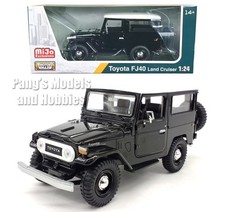 Modellino auto Toyota FJ40 Land Cruiser scala 1/24 metallo pressofuso - NERO con SCATOLA
