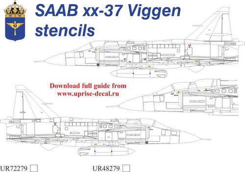 Decalcomania saab xx37 - 1:72,