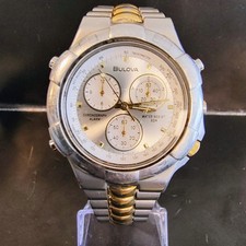Orologio Bulova Chronograph Alarm Sveglia Vintage Movimento Miyota 3S10