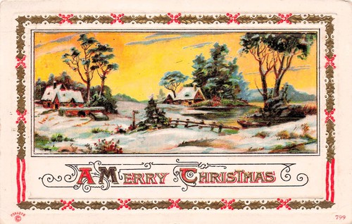 Cartolina epoca christmas - d'epoca,