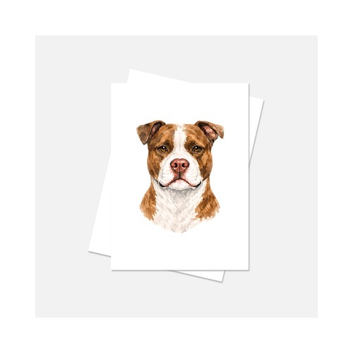 Pitbull dog notecard - pitbull, vuoto