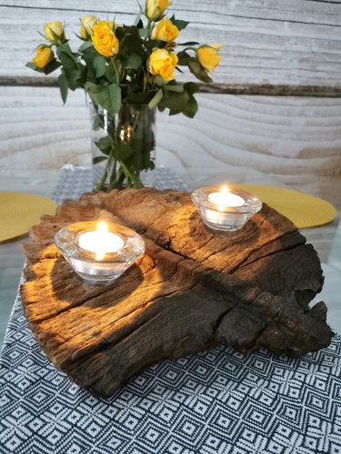 Portacandele legno - in,