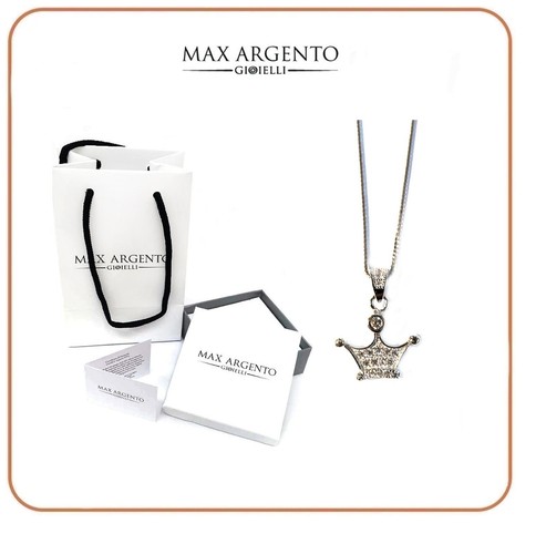 Collana ciondolo corona - , con