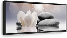 - Quadro Fiori Giglio 120X40 Cm - 1 Pezzo Stampa Su Tela in TNT XXL Quadri Moder