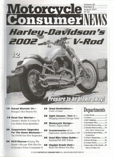 2001 august motorcycle - 2001,