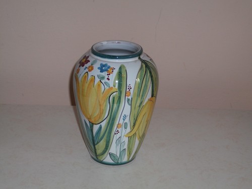 Vaso ceramica dipinto - in,