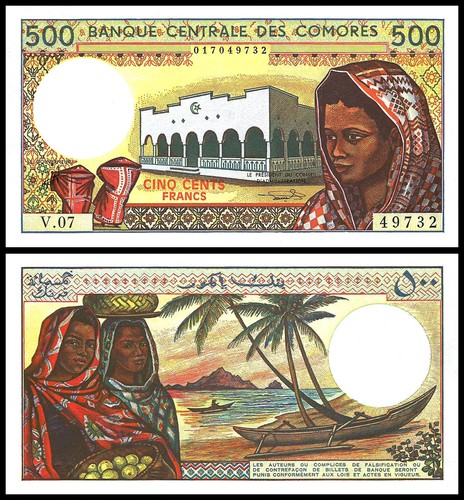 Comore comores 500 - comore, franchi