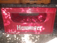 Cassetta vintage bottiglie birra Henninger