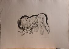 Giuseppe Landini,  Acquaforte su carta, 1973, stampa 25,8x35,5cm.