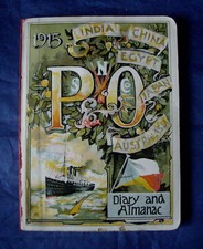 P&0 - 1915 LIBRO INFORMATIVO PER PASSEGGERI - DIARIO E ALMANACCO - INDIA-CINA ECC