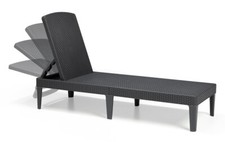 LETTINO PIEGHEVOLE PRENDISOLE KETER JAIPUR SUNLOUNGER RICHIUDIBILE IN RATTAN