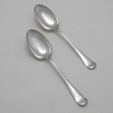 OLD ENGLISH THREAD Design MAPPIN & WEBB Argento Servizio Posate Coppia Cucchiai Tavola