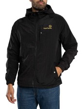 Sergio Tacchini Uomo Giacca con cappuccio Maldini, Nero