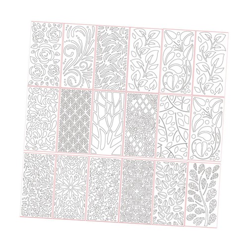 Pezzi dipinti stencils - 18, di