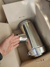 Tubo Roccheggiani DP 620100 Raccordo T Attacco Ridot INOX 100 Doppio Isolamento