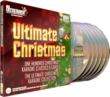 Ultimate Christmas Karaoke, set dischi CD+G/CDG, 100 canzoni e canti Mr Entertainer