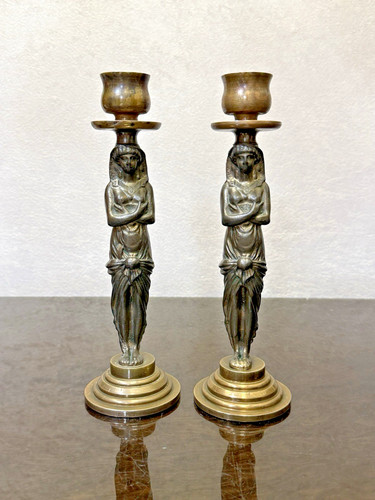 Coppia candelabri statuina - coppia,