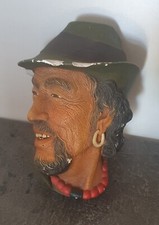Bosson's England Chalkware Head - Vintage tête Bossons en plâtre peint ( 1974 )