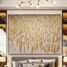 quadro moderno dipinto mano Su Tela Oro Astratto arredamento moderno idea regalo