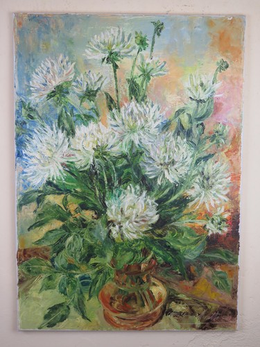 Quadro con crisantemi - quadro,
