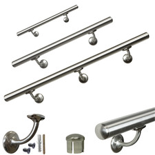 CORRIMANO PER SCALA INTERNA IN ACCIAIO INOX D.40MM MOD.V42R