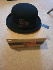 Different Touch 100% Feltro di Lana Derby Bowler con Cappelli Fedora Rimovibili