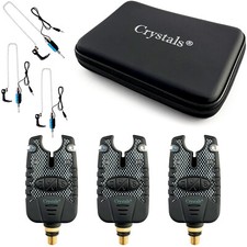 Allarme morso pesca carpa e set scambista illuminato. LED blu, volume, tono, custodia