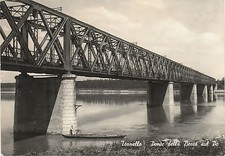 5002. Tornello - Ponte  Becca sul Po - 1957 - animata - caserma san rocco cuneo