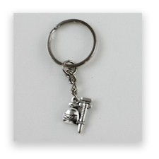 27703 Bomboniere Portachiavi Ciondolo in Metallo Siringa Medicine per Laurea Med