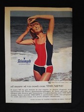 Pubblicita'Advertising Originale Vintage TRIUMPH mare costume da  bagno 1965(A4)