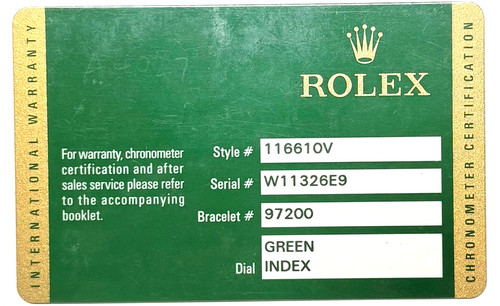 Rolex 116610lv hulk submariner - rolex,