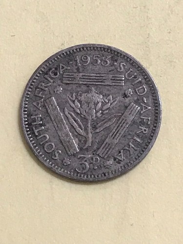 Sud africa pence 1953 re - africa,