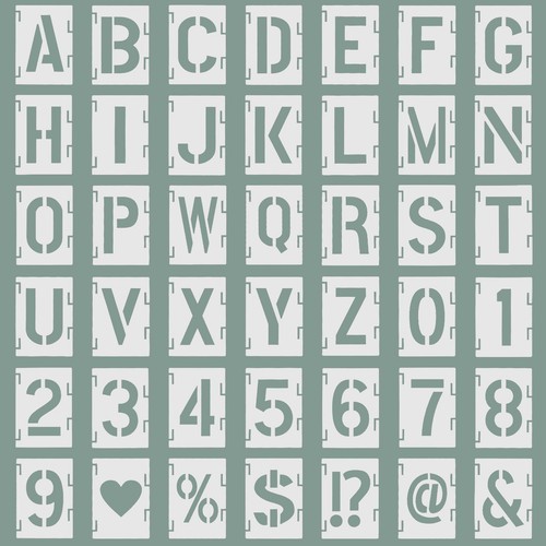 Stencil lettere e numeri - stencil,