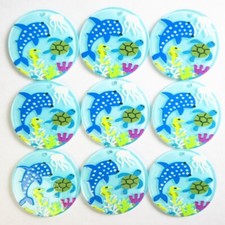 9 pezzi 35x2 mm arcobaleno