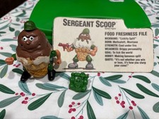 Modellino vintage 1988 Mattel Food Fighters Sergente Scoop con zaino, cappello