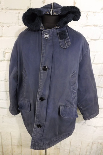 Giacca parka vintage blu - giacca, scuro