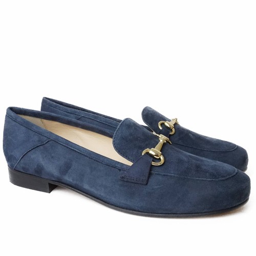 Etienne mocassino camoscio blu - camoscio,