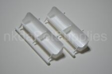 2 x alimentatore voliera gabbia bianca lungo 17,5 cm con posatoio fringuello voliera canarino