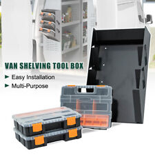 Van Shelving Storage Hanging Tote Kits, 3 Plastic Storage Box w/ 1 Hang Holder