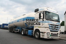 Foto camion Mercedes-Benz Actros 1844 semirimorchio silo Austria bianco P #j1ic
