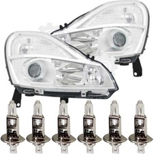 Set Di Fari Per Renault Modus 01.08-> H1/H1/H1 Con Luce Curva Inclusa Lampadine