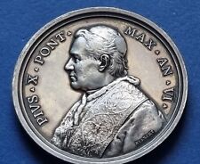 MEDAGLIA ARGENTO PAPA PIO X°