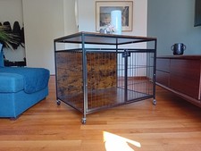 Gabbia per Cani di taglia grossa, in legno e metallo 99,9L x 71L x 80,H cm; 29kg