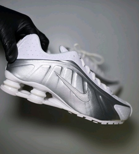 Nike shox bianche argento - shox,