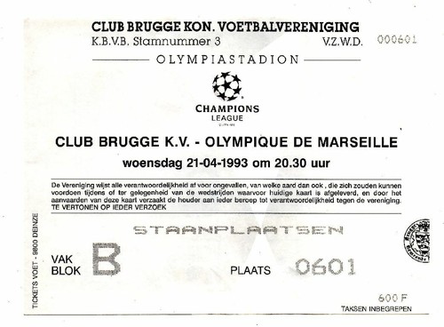 Biglietto rsc anderlecht - biglietto, ec