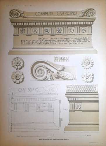 Stampa antica roma - stampa, sarcofago