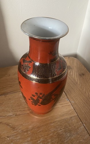 Vaso orientale rosso nero e - orientale,