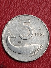 Moneta 5 Lire Delfino 1951